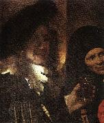 VERMEER VAN DELFT, Jan The Procuress (detail) rt oil